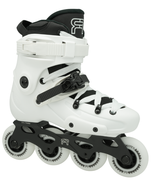 FRJ club white inline skate 4x76mm wheels